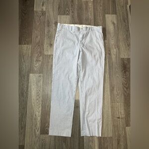 Britches By Samtex Pants Men 36x32 Blue White Striped Chino Slacks Seersucker